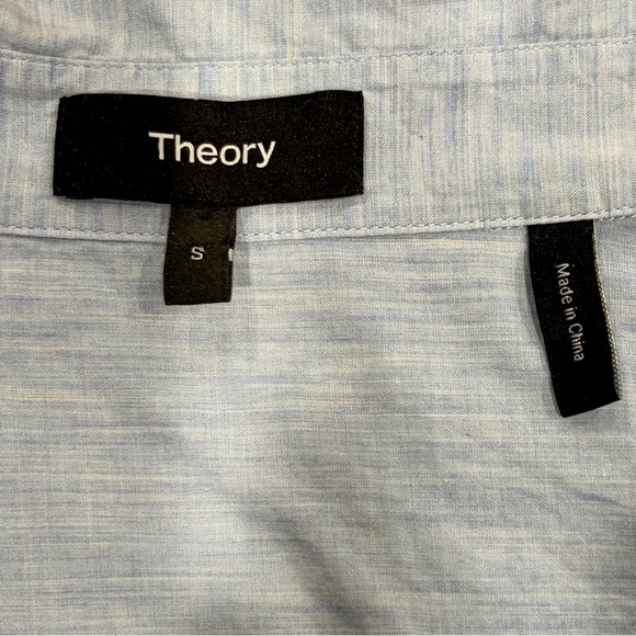 Women's Light Blue Collared Top - Picture 4 of 4